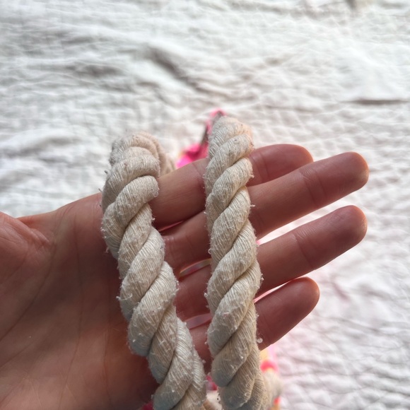 Pink and Tan Polka Dot Tote Bag - Picture 4 of 7